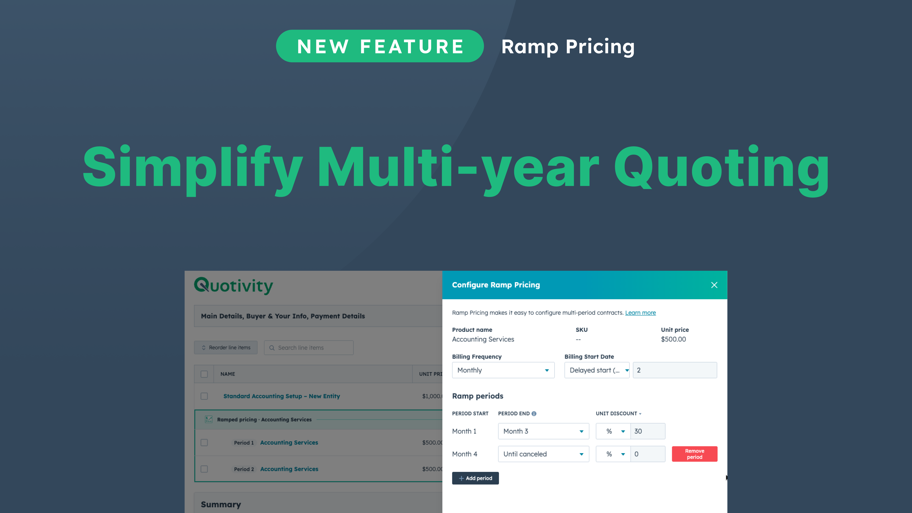 Multi-period ramp pricing